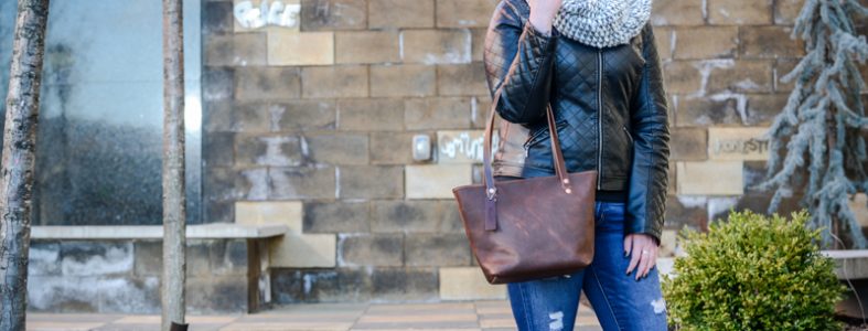 Leather Shoulder Bag Leather Shoulder Bag (S)(Red-Brown)6