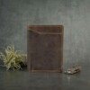 American made vintage brown leather passport wallet