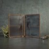 Vintage brown leather passport wallet made in Pennsylvania