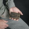 Vintage brown slim wallet handmade in Pennsylvania