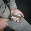 Vintage brown slim wallet holds cards and cash