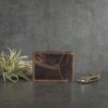 Handcrafted men's vintage brown minimalist wallet