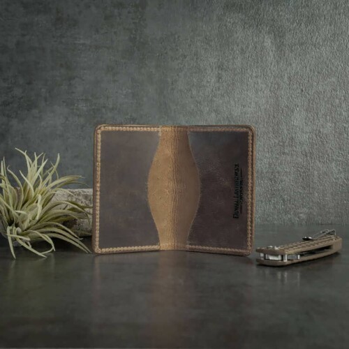 Manmade vintage brown small wallet in America