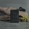 Black Full Grain Leather Men's Wallet with ID window handmade in the U.S.