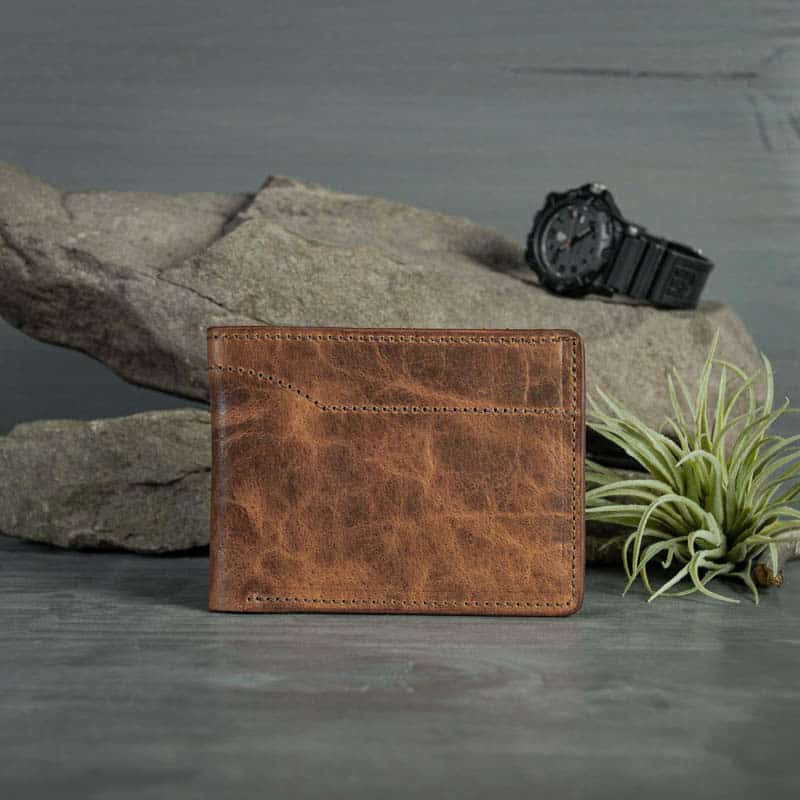 The Bifold Wallet • Bison Leather USA • Duvall Leatherwork