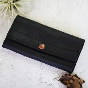 RFID Women's Genuine Full Grain Soft Leather Ladies Long Wallet Purse