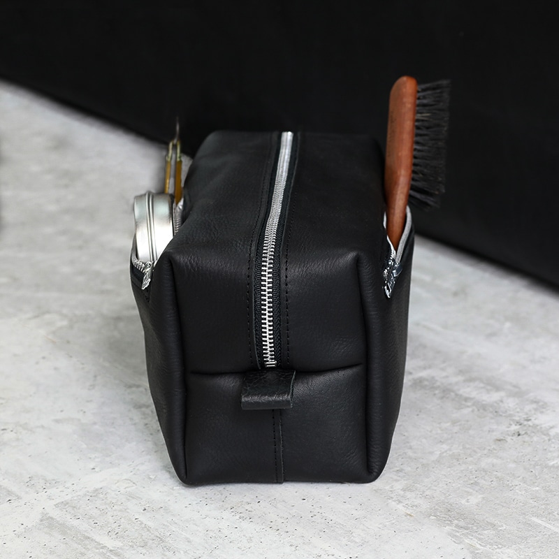 Black Nylon Toiletry Pouch