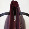 Duvall Leatherwork shoulder bag in Sangria Purple Leather