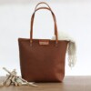 Large Women's Leather Shoulder Bag in Rich Caramel Leather