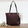 Woman's Sangria Purple Leather shoulder bag made with the finest cowhide leather