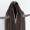 Ash Gray Leather Shoulder Bag made by hand in the USA by Duvall Leatherwork