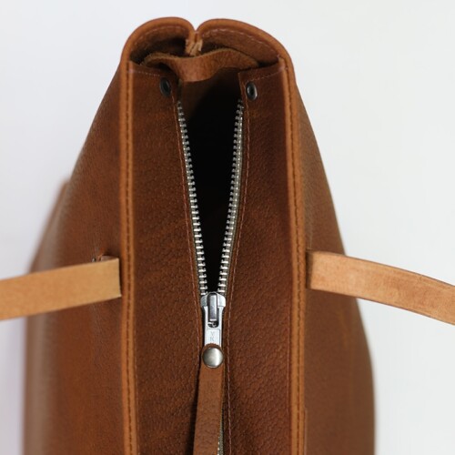 Fashion Forward Caramel Leather Shoulder Bag made from