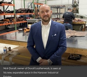 Nick Duvall founder of Duvall Leatherwork