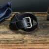 Men's Black Double Snap Belt Handcrafted in the USA