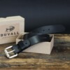 Men's Rustic Black Leather Belt Made from Hardy Leather in the USA