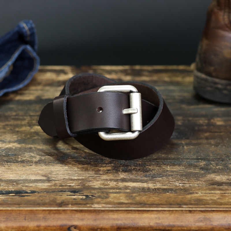 Men's Rustic Brown Leather Belt