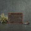 Handcrafted leather wallet that is super durable in Vintage brown cowhide