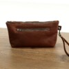 Leather Arm Candy Wristlet in Red Brown Cowhide Leather Handmade in PA