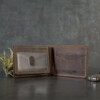 Bifold wallet for men made from full grain leather with an ID window
