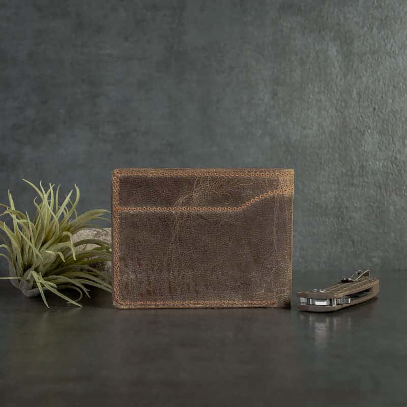 Billfold Wallet With Id Window Dark Brown Toscanella