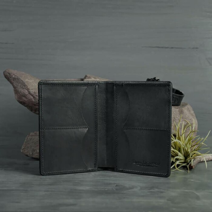The Passport Wallet Black • Full Grain Leather Wallet • Duvall Leather