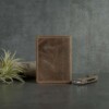 vintage brown leather wallet to hold credit cards