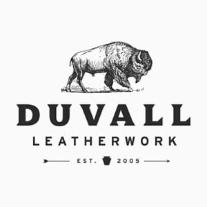 Duvall Leatherwork Logo, Bison with text est. 2005