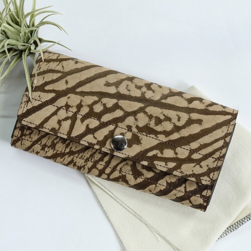 Women's Original Safari Print Leather Wallet handcrafted with care