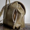 Handcrafted backpack with zippered pockets for security