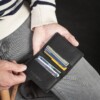 How much The Credit Card Wallet Black Leather holds by Duvall Leatherwork