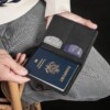 Multi-use Black Leather Passport Wallet by Duvall Leatherwork