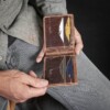 What to fit in your Vintage Brown Leather Bifold Wallet by Duvall Leatherwork
