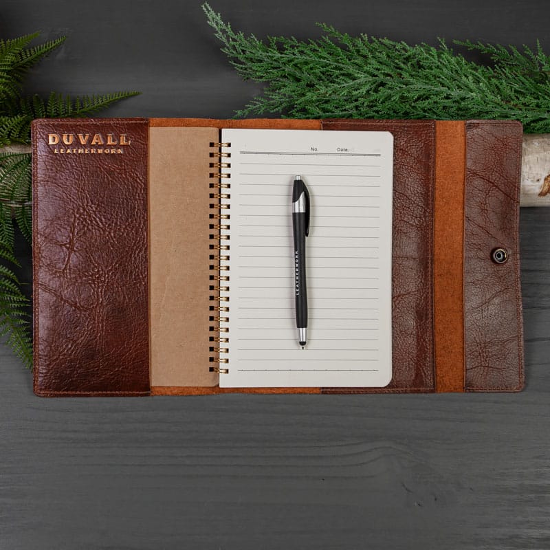 American Buffalo Bison Leather Journal Cover, USA Made