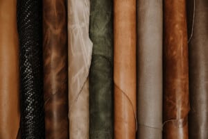rolls of leather