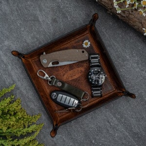 Men's Leather Valet Tray great Father's Day gift