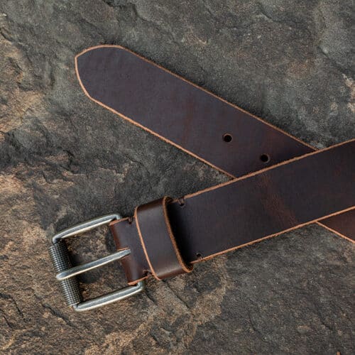Full grain leather belt for men made in the USA
