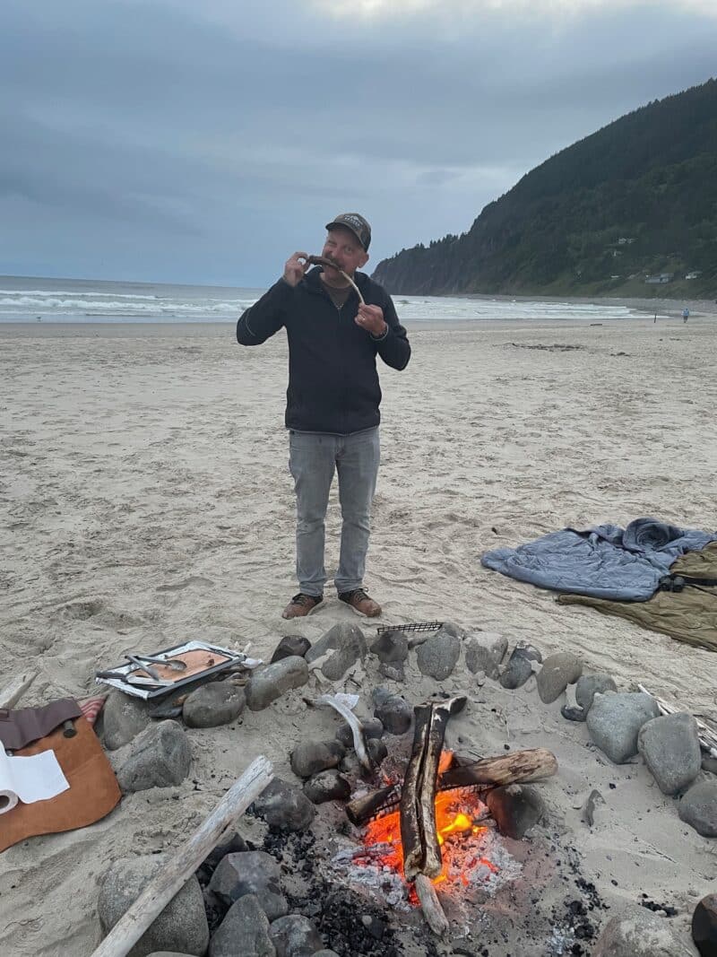 Cooking on the beach