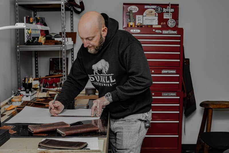 Nick Duvall at work in his artisan workshop