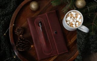 Red Leather Journal Cover, Perfect Gift for the Writer in your Life